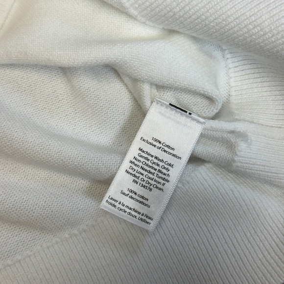 Vineyard Vines: Girls White Button Down Cotton Cardigan Sweater, Size L (14) - Picture 7 of 9